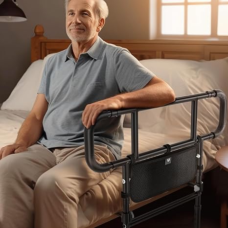 Photo 1 of 2024 New Bed Rails for Elderly Adults - Upgraded Adjustable Heights & Extendable Bed Side Rail, Foldable Bed Assist Bar, Heavy Duty for Senior & Surgery Patients, Fits King, Queen, Full, Twin