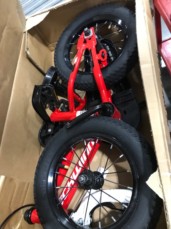 Photo 4 of Schwinn Koen & Elm Toddler and Kids Bike, 12-18-Inch Wheels, Training Wheels Included, Boys and Girls Ages 2-9 Years Old Red 12-inch Wheels