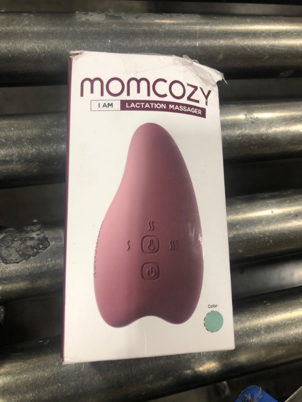 Photo 2 of Momcozy Warming Lactation Massager 2-in-1, Soft Breast Massager for Breastfeeding, Heat + Vibration Adjustable for Clogged Ducts, Improve Milk Flow, Blue-Green