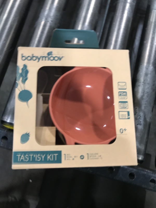 Photo 2 of Babymoov TAST'ISY Baby Feeding Set, BPA-Free Non-Toxic Food Grade Silicone Suction Bowl and Spoon (Microwave & Dishwasher Safe) Orange 12 - 24 Month