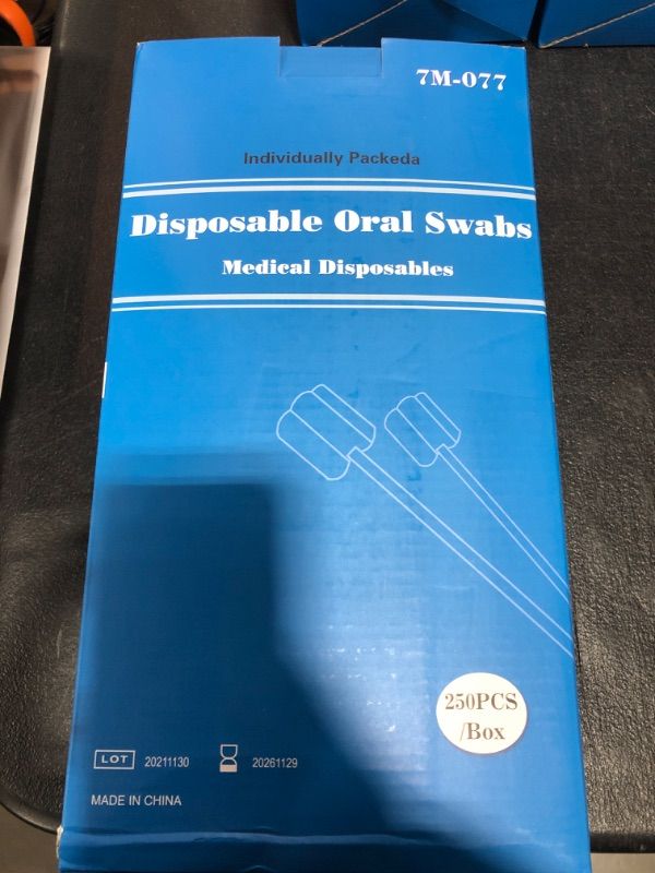 Photo 2 of 250 Pcs Disposable Mouth Swabs Sponge, BVN Oral Swabs, Oral Care Swabs Disposable, Mouth Swabs, Unflavored and Sterile Disposable Dental Swabsticks for Mouth Cleaning, Blue 250 Pcs Blue Tooth Shape