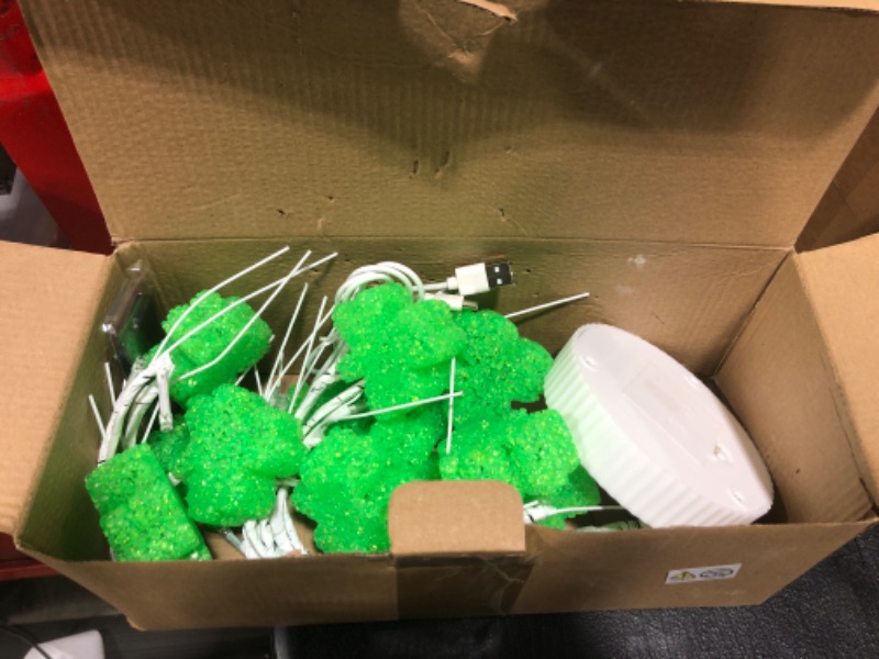 Photo 1 of Enhon 18 Inch St. Patrick's Day Tree Lights 24 LED 12 Lighted Irish Shamrock Birch Tree Lamp with 8 Modes Remote Control, Battery and USB Operated Clover Tree Light for Table Party Feast (Light Green)