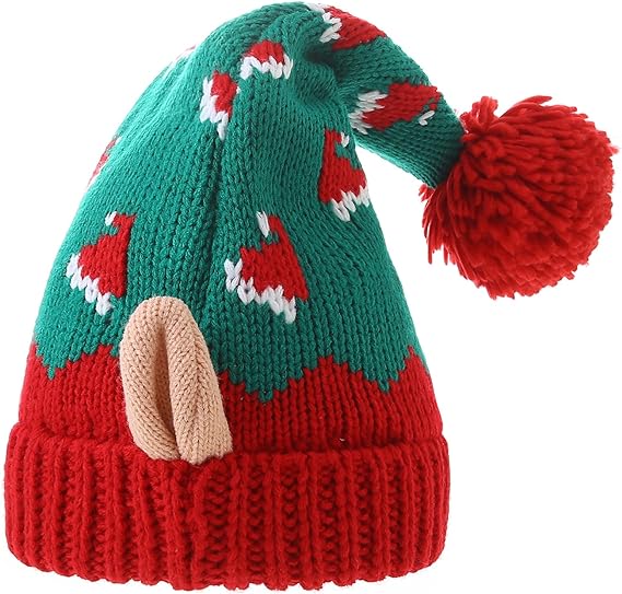 Photo 1 of Moon Kitty Christmas Elf Hat Upgraded Christmas Hat Adults Elf Beanie Party Hat for Holiday,New Years and Christmas 