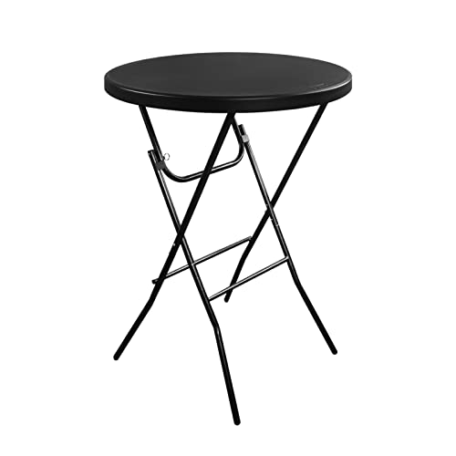 Photo 1 of Byliable 32in Cocktail Table High Top Folding Table, Portable Bar Height Folding Table Round with Removable Legs, Indoor Outdoor Banquet Table for Par
