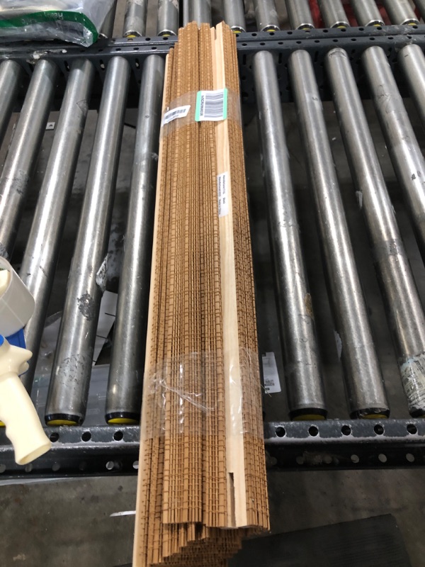 Photo 1 of LazBlinds Cordless Bamboo Roman Shades, Light Filtering Window Treatment, Roll Up Bamboo Blinds for Window 23'' W x 60'' H Light Filtering -Tuscan 23'' W x 60'' H