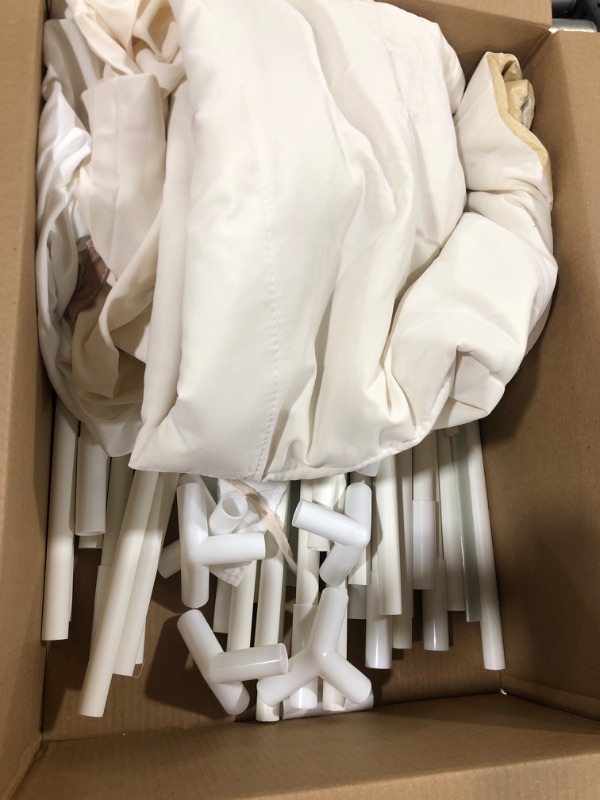 Photo 1 of Large Kids Tent, Kids Playhouse with Banner,Light and Padded Mat, Tent for Kids Reading Nook, Play Tent, Easy to Assemble and Wash, Indoor and Outdoor, Boho Adult Tent, 52x35x51 Khaki Play Tent