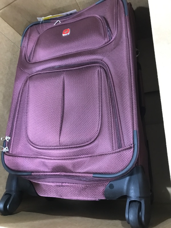 Photo 2 of SwissGear Sion Softside Expandable Luggage, Merlot, Carry-On 21-Inch Carry-On 21-Inch Merlot