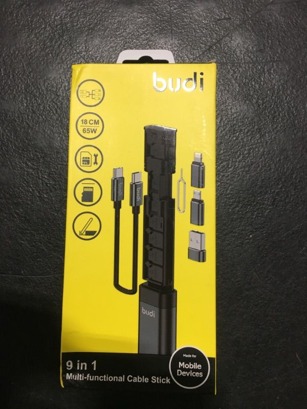 Photo 1 of BUDI Multifunctional 9 in 1 Data Cable with USB Type-C Card Reader Micro SD Memory Card high-Speed Card Reader Adapter Suitable for Mobile Phone Cameras and Computers