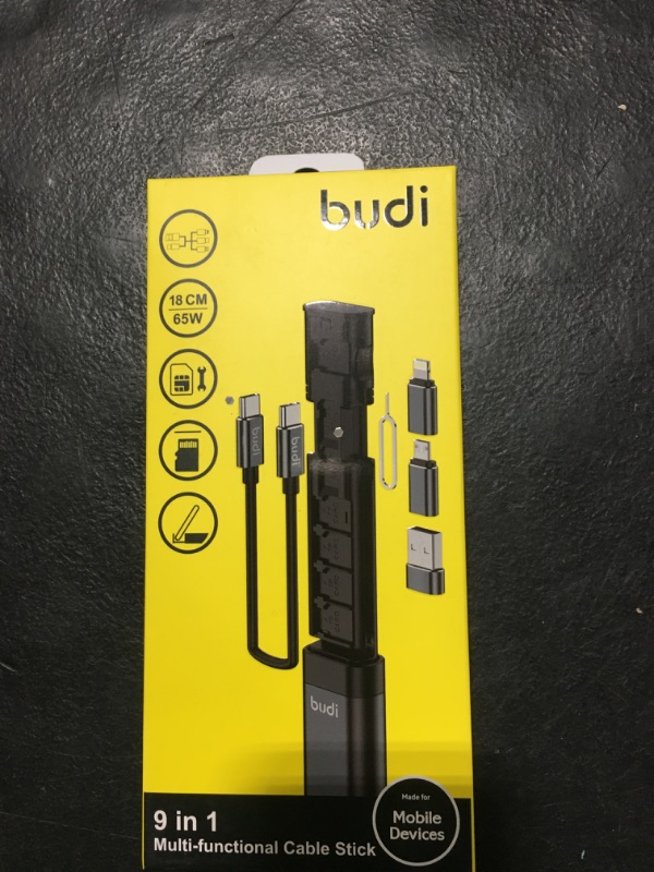 Photo 2 of BUDI Multifunctional 9 in 1 Data Cable with USB Type-C Card Reader Micro SD Memory Card high-Speed Card Reader Adapter Suitable for Mobile Phone Cameras and Computers