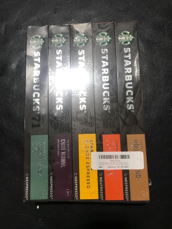 Photo 2 of Starbucks by Nespresso Variety Pack Coffee (50-count single serve capsules, compatible with Nespresso Original Line System) Best Seller Variety Pack 10 Count (Pack of 5)