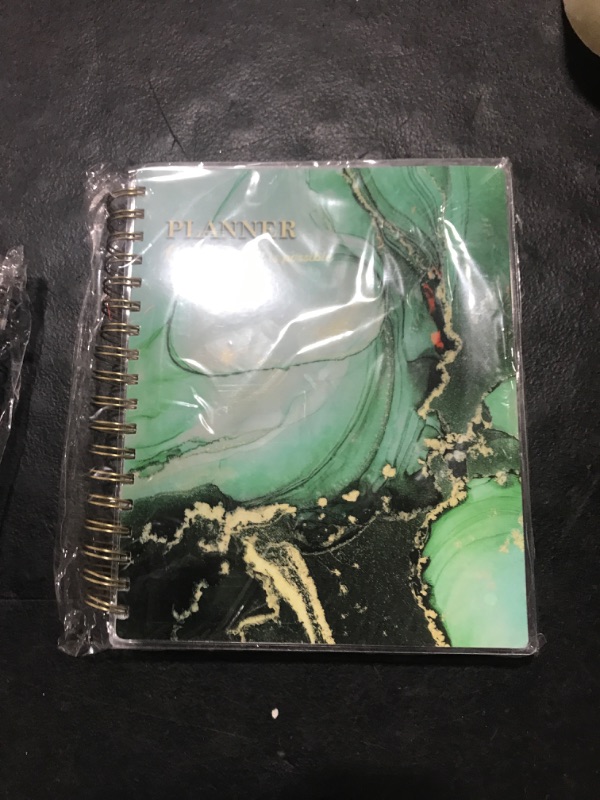 Photo 1 of Arundhati Large PVC Undated Daily Planner 9.8x8.5", 18 Months Daily Weekly Monthly Planner Yearly Agenda,294 Pcs Planners 2024-2025 for Women and Men, Monthly Tabs, Bookmark, Notes Sets, Double Folder Jasper