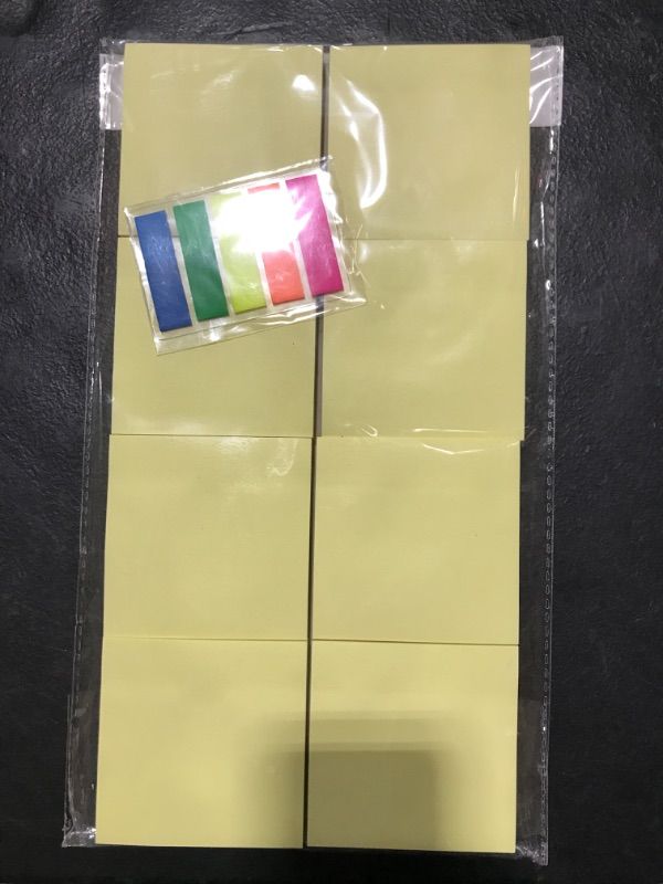 Photo 1 of (8 Pack) Sticky Notes 3x3 in Canary Yellow, Clean Removal, Recyclable, Self-Stick Pads, Easy to Post for Home, Office, Notebook