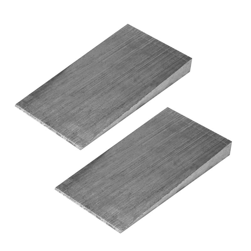 Photo 1 of 2 Pack Flange Wedge Steel Silvery Spreading Triangle Wedges Metal Shims Tool Sets Slope Level Fitting Straight Accessories for Lathe Welding (4 Inch)
