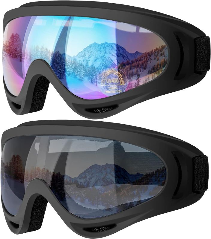 Photo 1 of COOLOO Ski Goggles, Snow Snowboard Goggles for Men Women Kids - UV Protection Foam Anti-Scratch Dustproof
