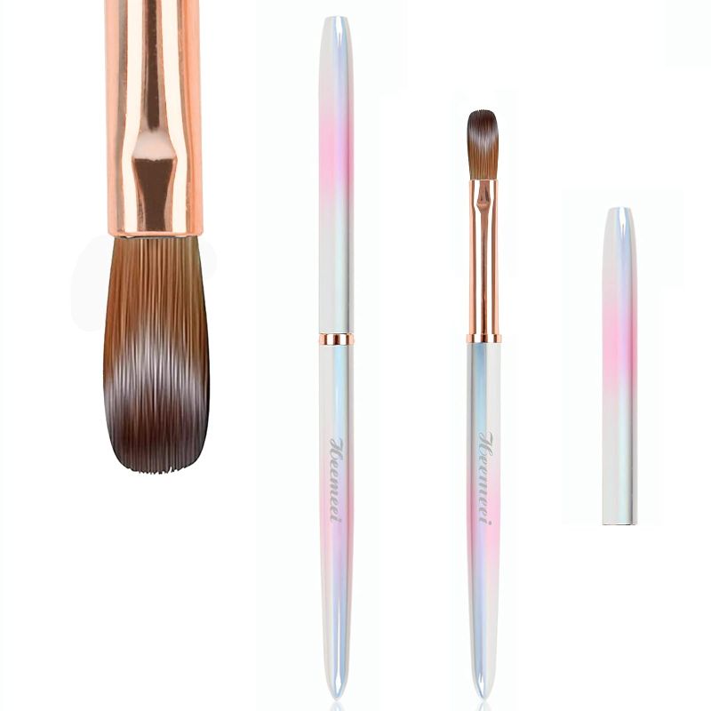 Photo 1 of Kolinsky Acrylic Nail Brush Size 8- Nail Brushes for Acrylic Application - Acrylic Powder Brush for Nail Art - Nail Acrylic Brush for Professional Manicure DIY Home Salon (8#)
