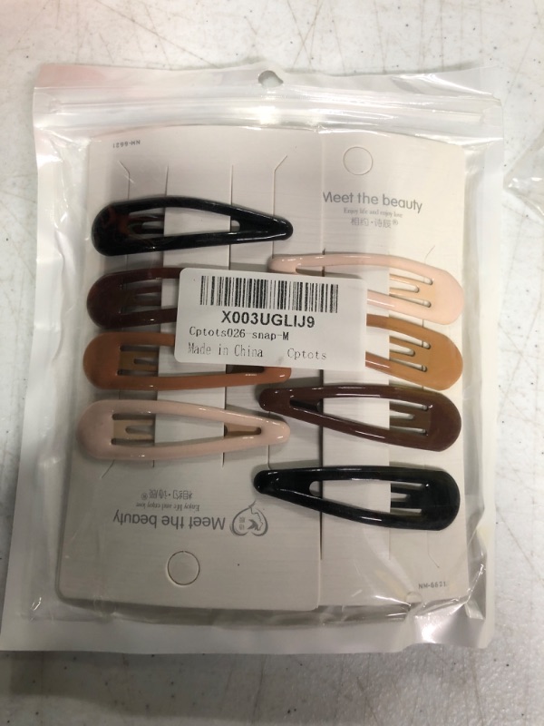 Photo 1 of 16PCS Metal Snap Hair Clips Water Drop No Slip Hair Barrettes for Women And Girls 2.36 Inch hair clips for thin hair
