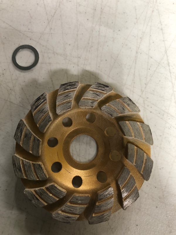 Photo 2 of 4 Inch Diamond Grinding Cup Wheel for Angle Grinder,Concrete Stone Masonry Polishing,12 Unique segs,with 4/5" 5/8" Adapters (4 inch)
