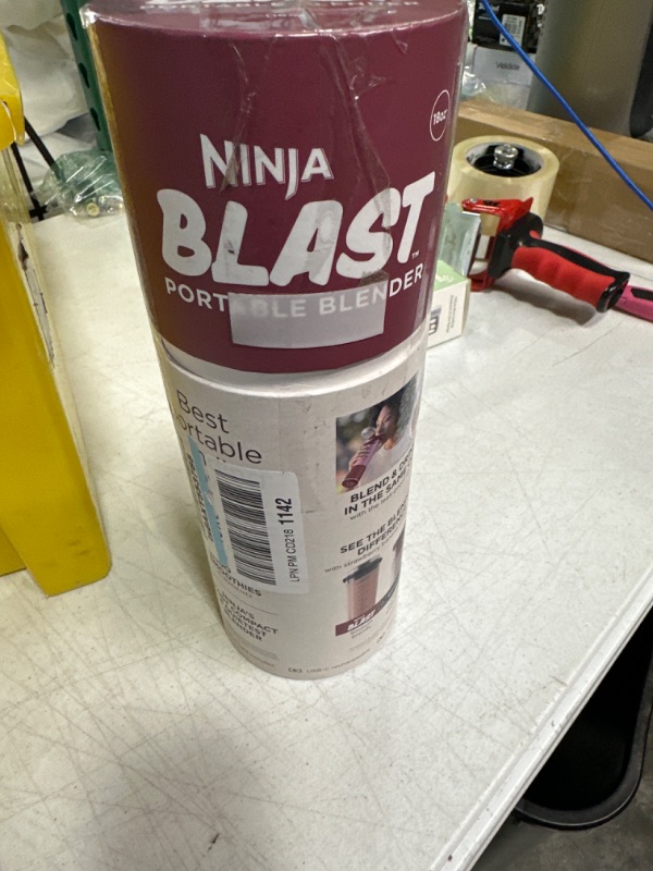 Photo 3 of Ninja BC151CR Blast Portable Blender, Cordless, 18oz. Vessel, Personal Blender-for Shakes & Smoothies, BPA Free, Leakproof-Lid & Sip Spout, USB-C Rechargeable, Dishwasher Safe Parts, Cranberry Red