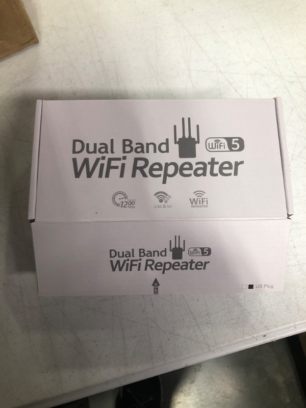 Photo 2 of WiFi Extender, WiFi Booster, Cover up to 12880 sq.ft & 105 Devices, 1200Mbps WiFi Booster, Dual Band 2.4G and 5G, Wireless Repeater with Strong Penetrability, 4 Antennas 360° Coverage