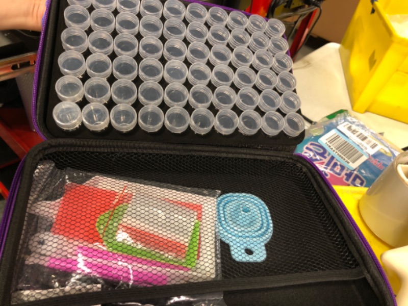 Photo 1 of ARTDOT Diamond Painting Storage Boxes, 120 Slots Bead Storage with 5D Diamond Art Accessories and Tools Kit