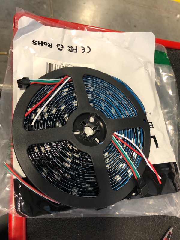 Photo 2 of ***installation needed**BTF-LIGHTING WS2812B ECO RGB Alloy Wires 5050SMD Individual Addressable 16.4FT 30Pixels/m 150Pixels Flexible Black PCB Full Color LED Pixel Strip Dream Color IP65 Waterproof DIY Projects Only DC5V