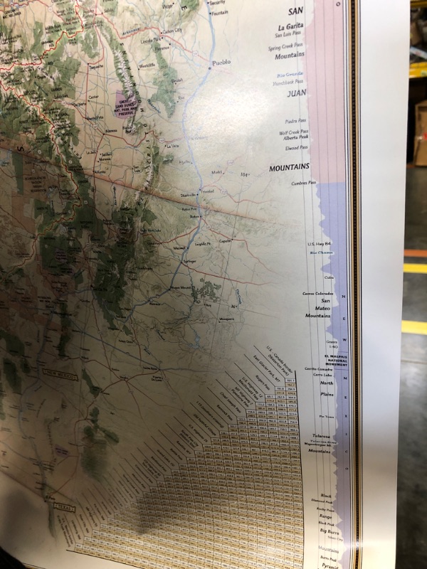 Photo 2 of National Geographic: Continental Divide Trail Wall Map - 18 x 48 inches - Paper Rolled