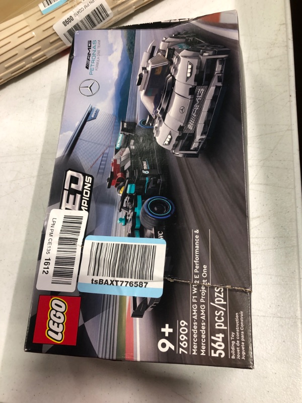 Photo 2 of **NEW PAQ** LEGO Speed Champions Mercedes-AMG F1 W12 E Performance & Mercedes-AMG Project One 76909 Building Toy Set for Kids, Boys, and Girls Ages 9+ (564 Pieces)
