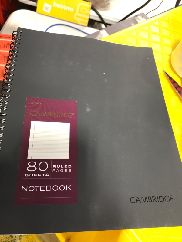 Photo 2 of Cambridge Business Notebook, 80 Sheets, Legal Ruled, 8-1/4" x 11", Wirebound, Black (06062)