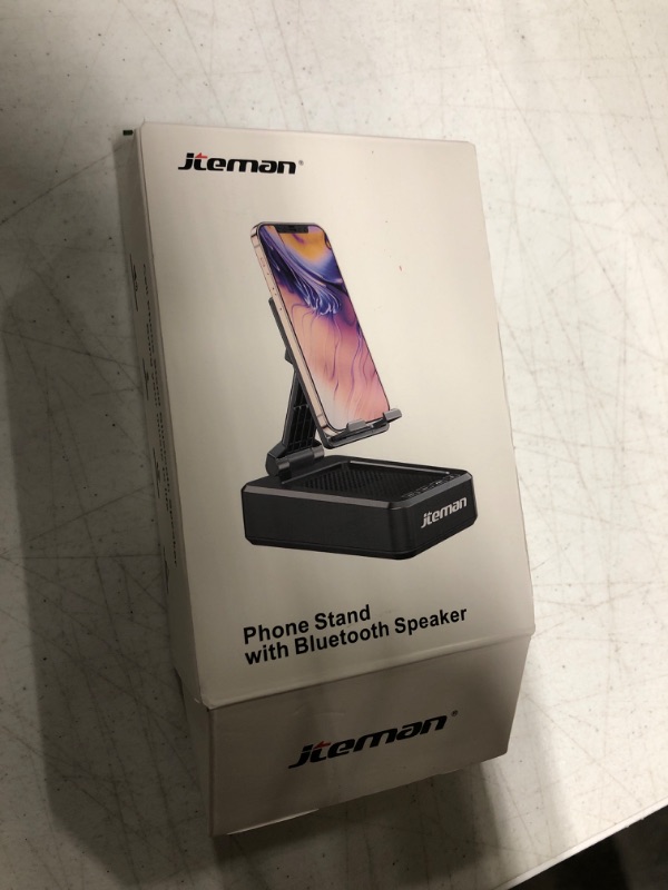 Photo 1 of JTEMAN Cell Phone Stand with Portable Bluetooth Speaker, Gifts for Men, Gifts for Women, Kitchen Gadgets for Men, Compatible with iPhone/ipad/Samsung Galaxy