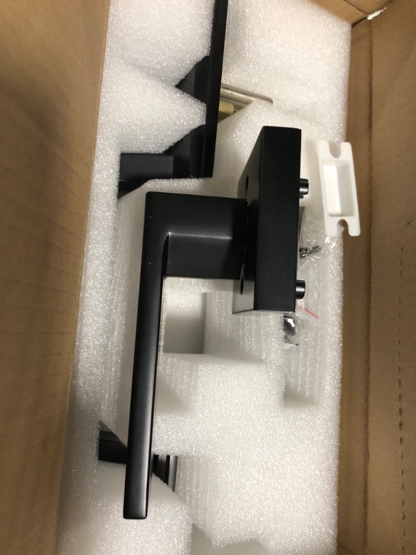 Photo 2 of Front Door Handle, Exterior/Interior Entry Lower Half Handleset Single Cylinder Lever, Century Trim for Left and Right Door Matte Black