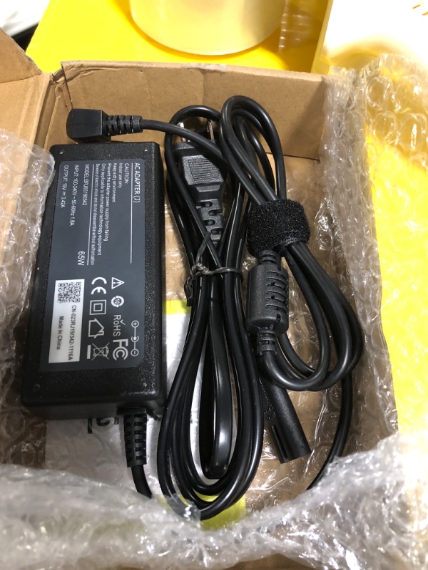 Photo 2 of 65W AC Adapter Laptop Charger for Toshiba Satellite C55 C55D C55T C655 C675 C850 C855 C855D C875 L645 L645D L655 L655D L675 L675D L745 L755 L855 L875 L875D P745 P755 P855 P875 S855 Power Supply Cord