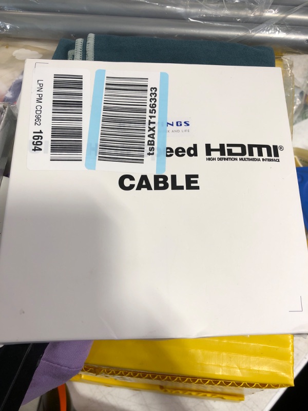 Photo 1 of Highwings 8K 10K HDMI 2.1 Cable 48Gbps 6.6FT/2M, Certified High Speed HDMI Braided Cord-4K@120Hz 8K@60Hz, DTS:X, HDCP 2.2 & 2.3, HDR 10 Compatible with Roku TV/PS5/HDTV/Blu-ray 6.6 feet Grey