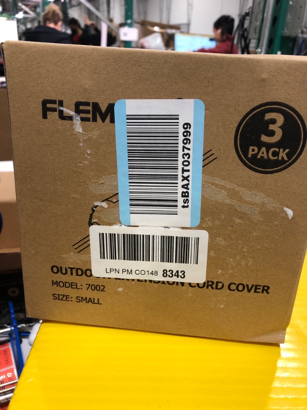 Photo 1 of Flemoon [3 Pack] Outdoor Extension Cord Safety Cover with Waterproof Seal, Weatherproof Electrical Connection Box to Protect Outdoor Outlet, Plug, Socket, Christmas Holiday Decoration Light, Black 3 Black