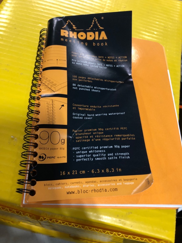 Photo 2 of Rhodia Orange Meeting Notebook 16 x 21 cm,