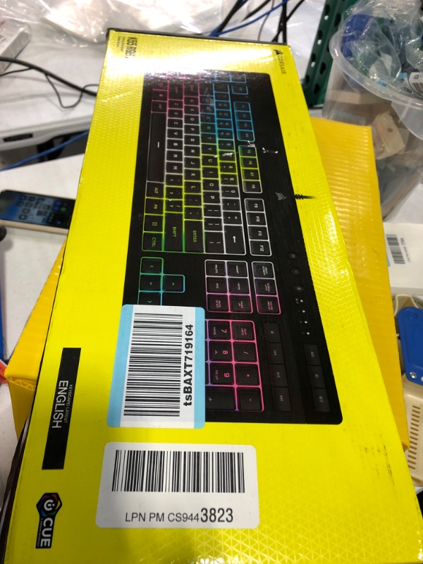 Photo 3 of Corsair K55 RGB PRO XT - Dynamic Per-Key RGB Backlighting - Six Macro Keys with Elgato Stream Deck Software Integration - IP42 Dust and Spill-Resistant - QWERTY US Layout - Black