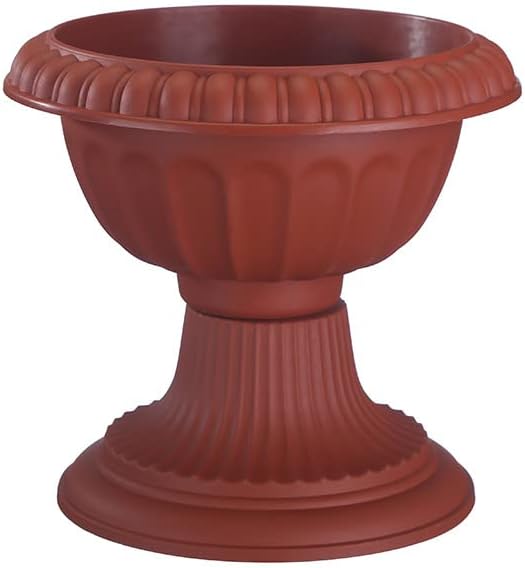 Photo 1 of  12.5 Inch Traditional Plastic Urn Planter Indoor/Outdoor -2 Pack (