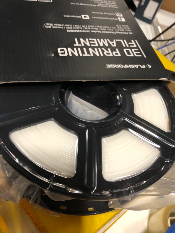 Photo 1 of Flashforge 3D Printer Filament PLA 1.75mm, 3D Printing Filaments 1kg Spool-Dimensional Accuracy +/- 0.02mm, Environmental Friendliness, no Smoke and no Odor (White, PLA) White PLA