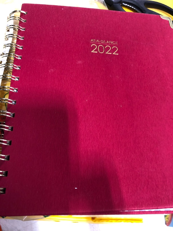 Photo 2 of AT-A-GLANCE 2022 Weekly & Monthly Planner by AT-A-GLANCE, 7" x 8-3/4", Medium, Hardcover, Harmony, Berry (6099-805-59)