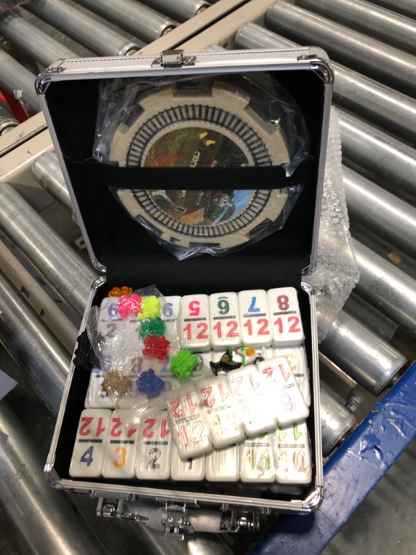 Photo 1 of Double 12 Numeral Pro Size Mexican Train & Chicken Domino Set