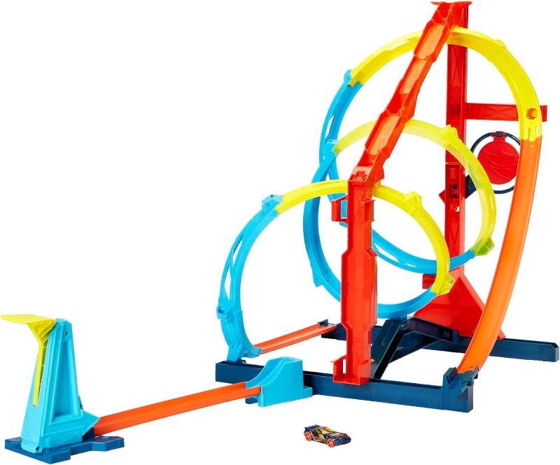 Photo 1 of Hot Wheels Track Builder Playset Unlimited Corkscrew Twist Kit, 1:64 Scale Toy Car, Connects to Other Hot Wheels Tracks 