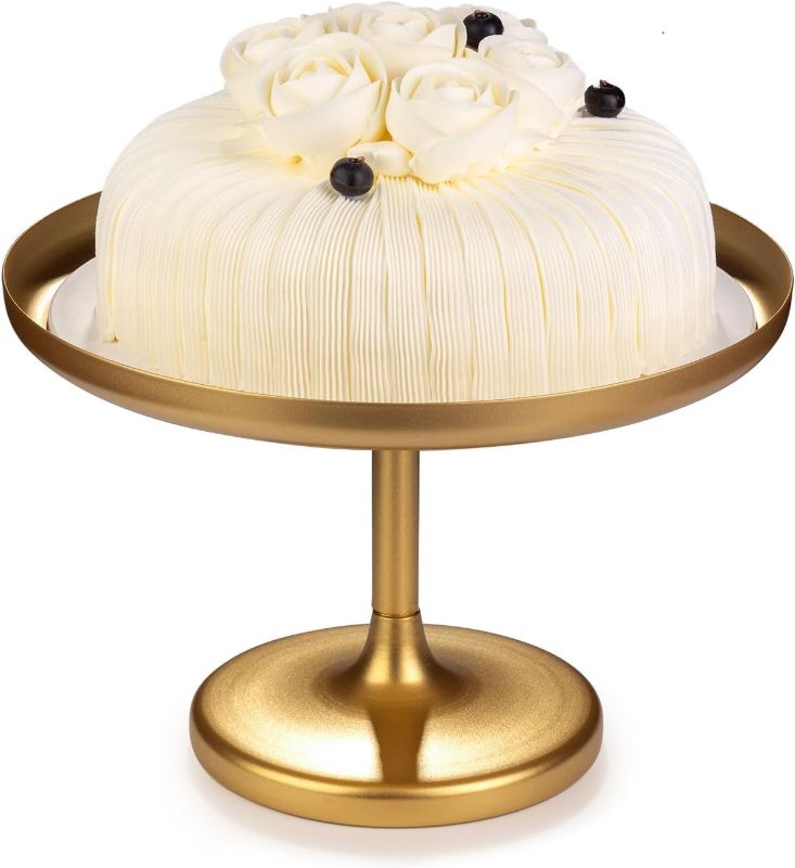 Photo 1 of 12 inch Gold Cake Stand Round Cupcake Stands Metal Dessert Display Stands
