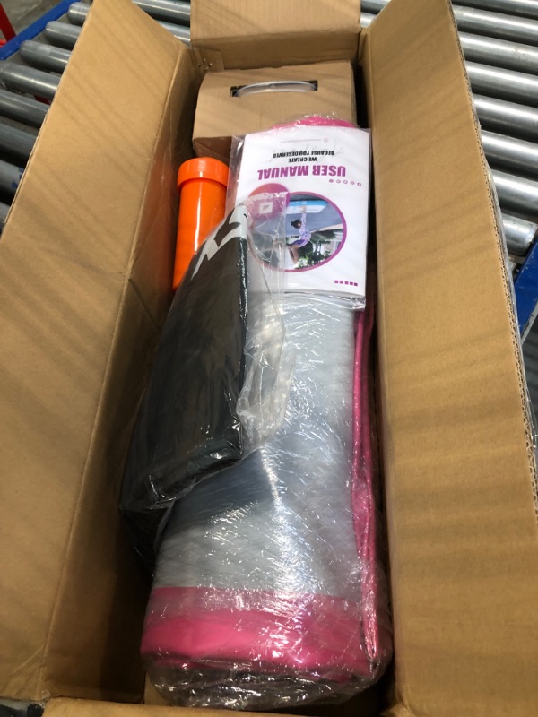 Photo 1 of AKSPORT Air Mat Tumble Track 10ft 13ft 16ft 20ft Inflatable Gymnastics Mat Air Tumbling Mat with Air Pump for Home Use/Tumble/Gym/Training/Cheerleading/Yoga Pink 6.56ftx3.3ftx4inch