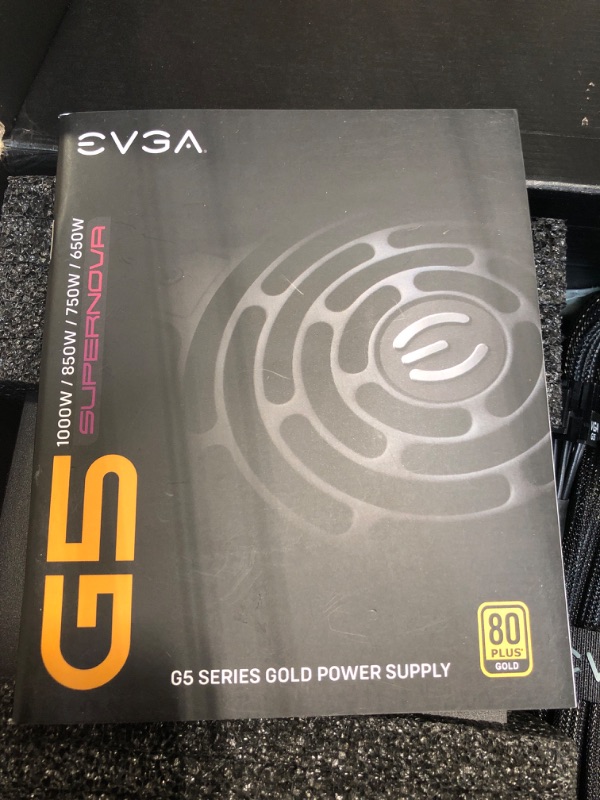 Photo 3 of EVGA SuperNOVA 850 G5, 80 Plus Gold 850W, Fully Modular, Eco Mode with FDB Fan, 10 Year Warranty, Includes Power ON Self Tester,