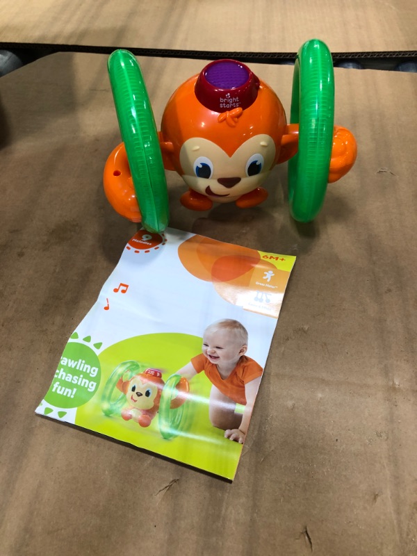 Photo 1 of Bright Starts Roll & Glow Monkey Crawling Baby Toy with Lights and Sounds for 6 Months and up Roll & Grow