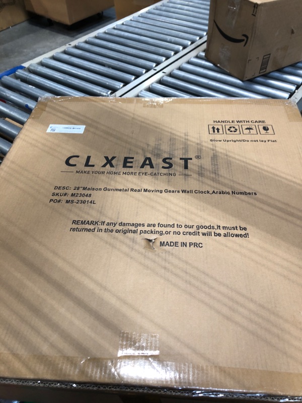 Photo 1 of CLXEAST Large Industrial Moving Gear Wall Clock for Living Room Decor, Modern Farmhouse Silent Wall Art Clock for Farmhouse Home Decor, Wall Art for Home Office,Gunmetal,28 Inch Arabic Numeral Gunmetal 28 Inch