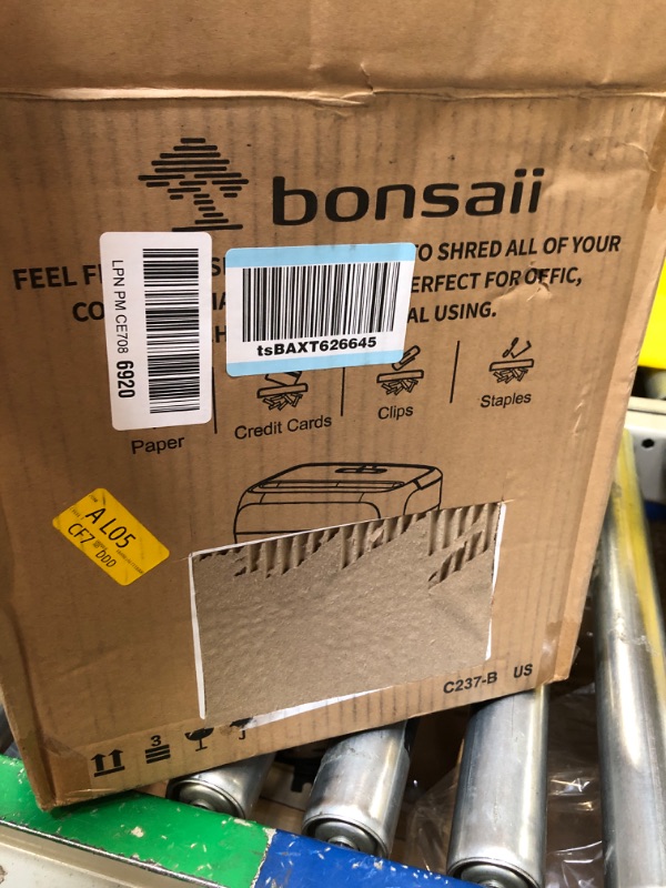 Photo 1 of Bonsaii 8 Sheet High Security Micro Cut Paper Shredder with 4 Gallon Pullout Basket, Credit Cards/Mail/Staples/Clips Shredder for Home Office Use (C206-G) 