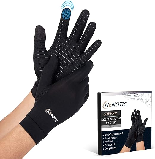 Photo 3 of Dr. Arthritis Copper Arthritis Compression Gloves for Women and Men, Carpal Tunnel Gloves, Hand Brace for Arthritis Pain
