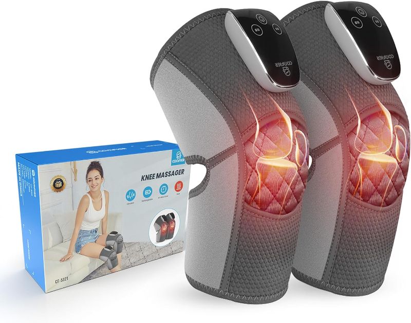 Photo 1 of COMFIER Cordless Knee Massager with Heat, Vibration Knee Brace Wrap for Arthritis Pain Relief, 3-in-1 Heating Pad for Knee Shoulder Elbow, Knee Warmer, Gifts for Mom Dad FSA or HSA Eligible