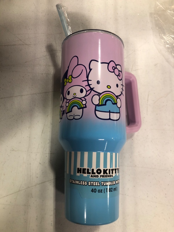 Photo 1 of 40 OZ Hello Kitty Stainless steel cup with handle and straw 