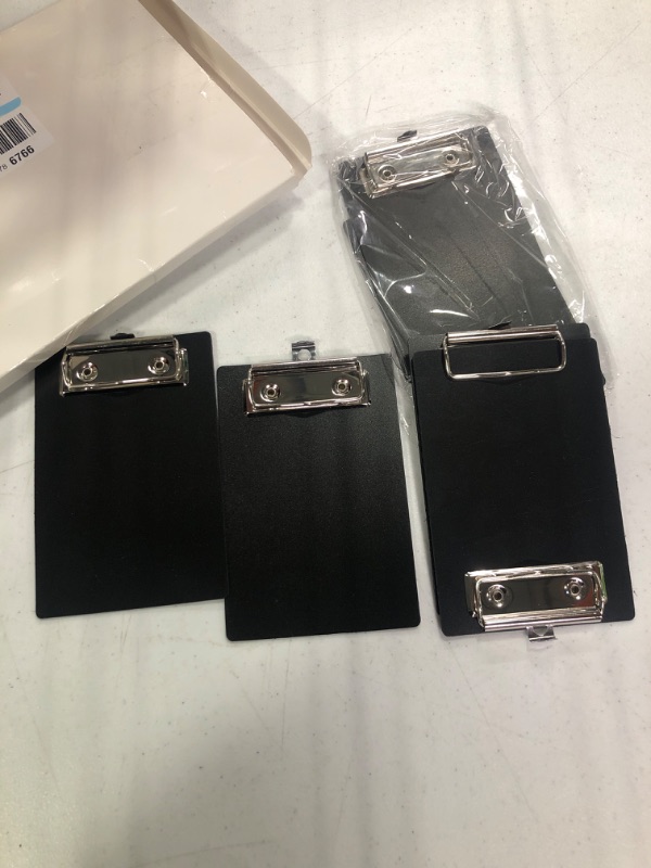 Photo 2 of 5 pack of mini black clipboards 